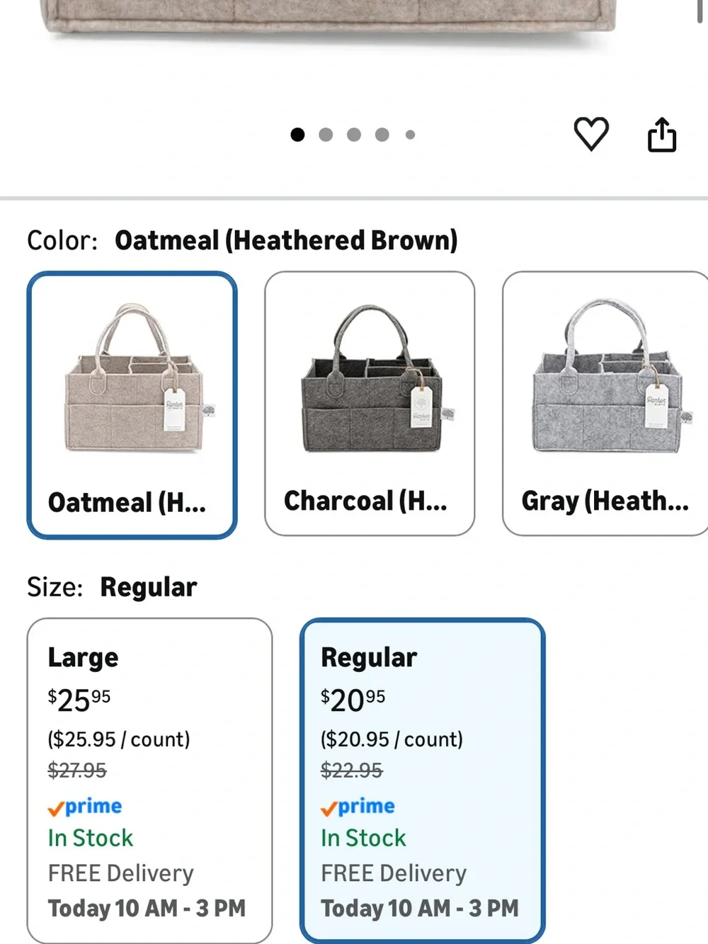 Parker Baby Felt Storage Organizer Tote
